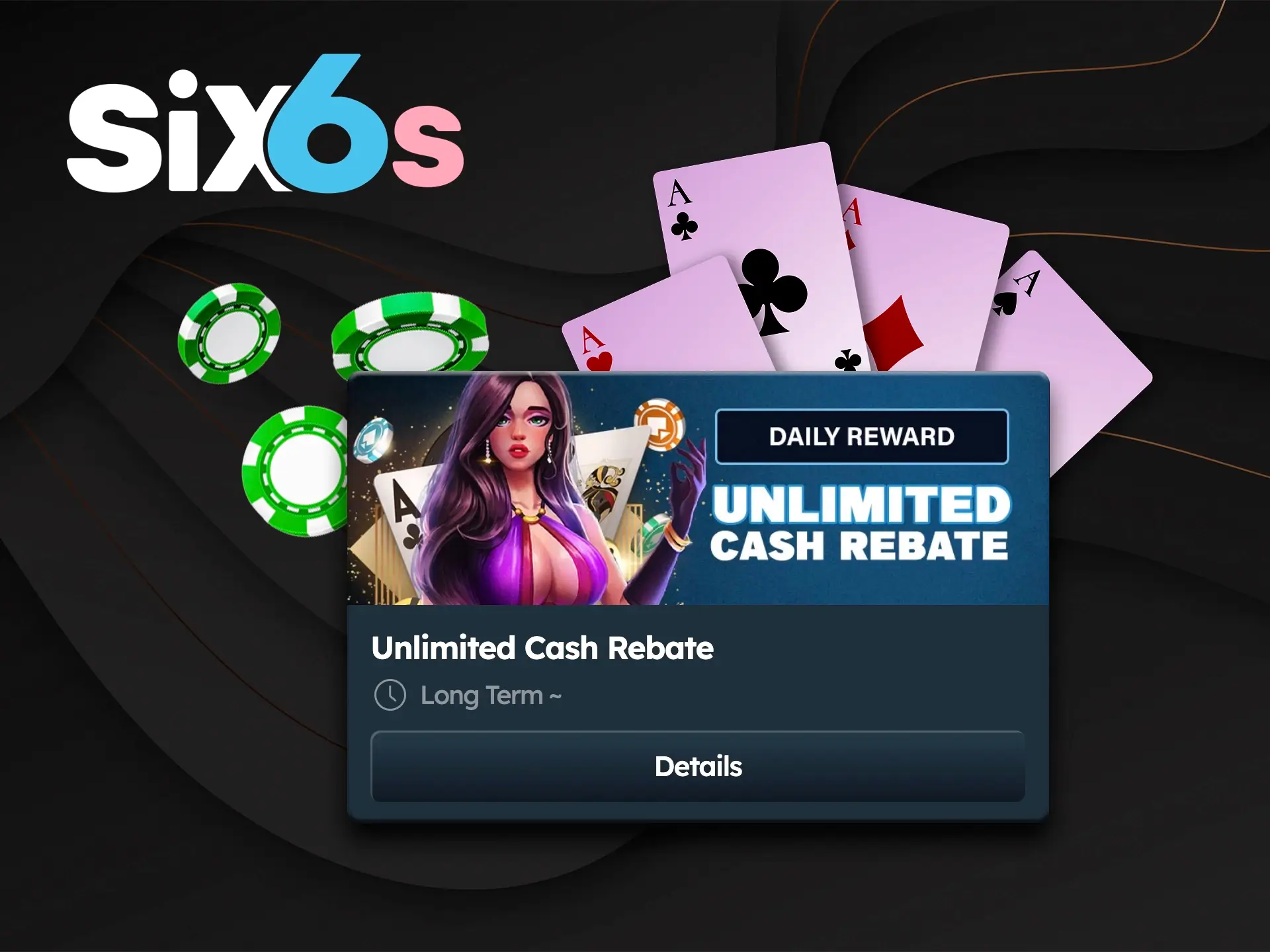 Use the Six6s casino bonus and show off your skills when playing with real dealers.