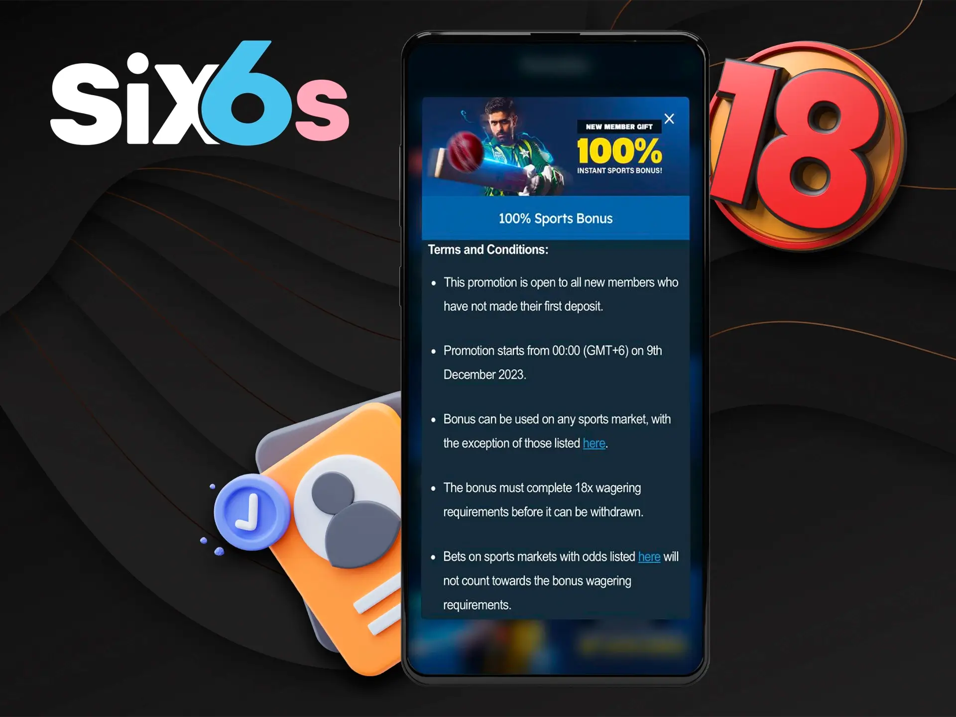 Carefully study the rules of the bonus programme from Six6s Casino.