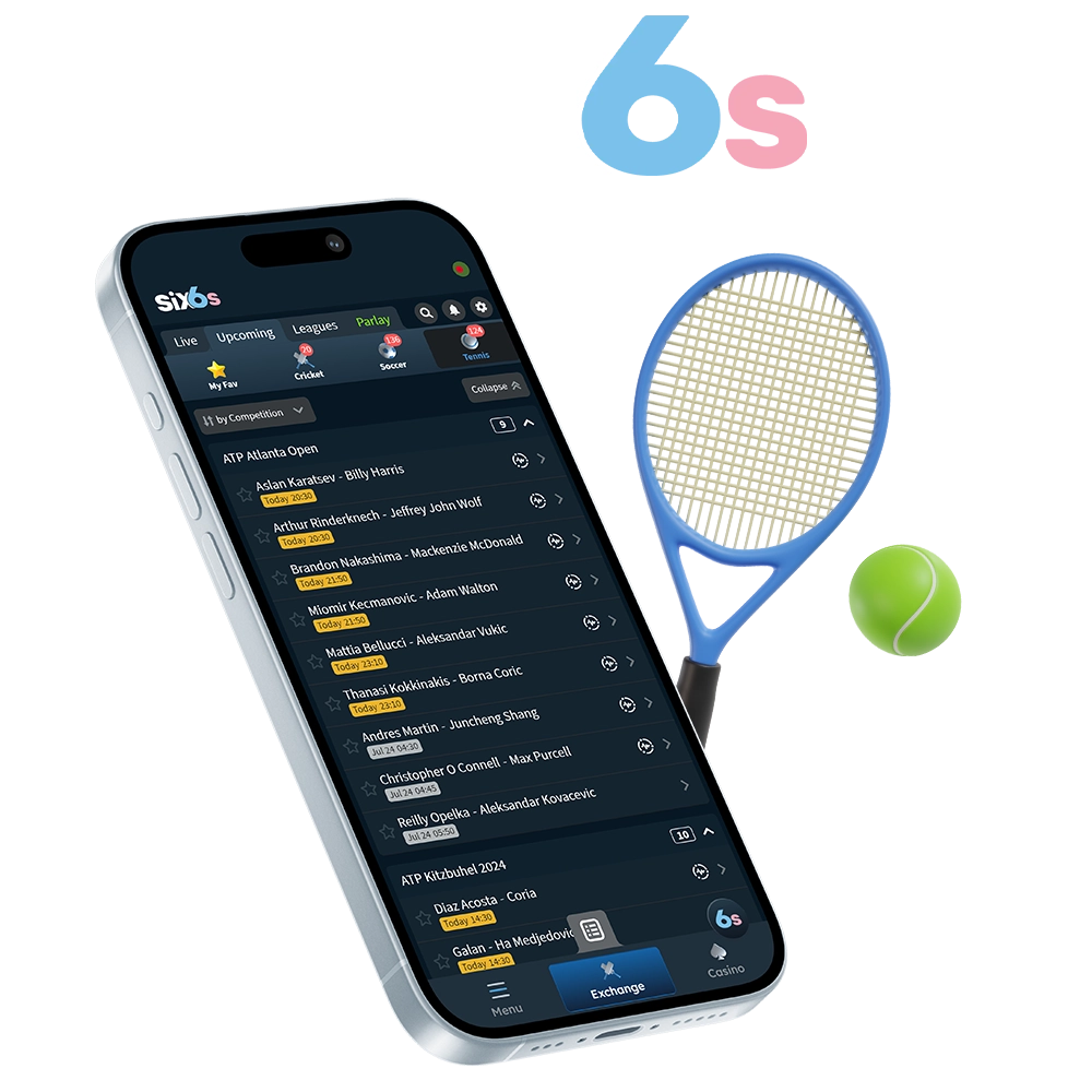 Start your journey through the world of tennis betting with Six6s.