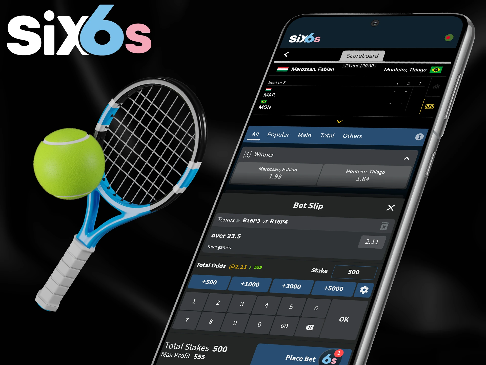 Use our lifehacks, bet on tennis and win big with Six6s.