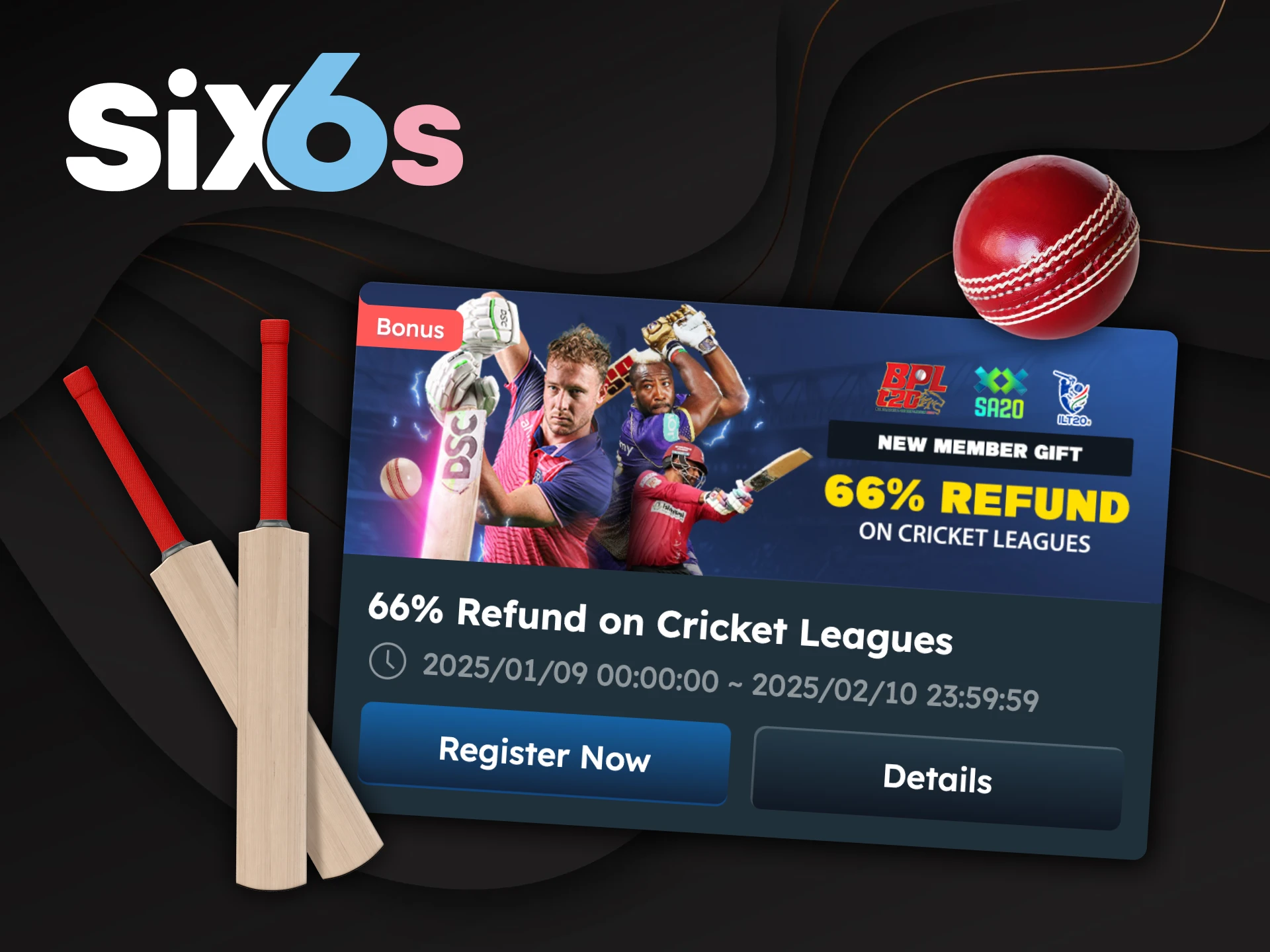 For sports fans, Six6s Casino has an excellent betting bonus.