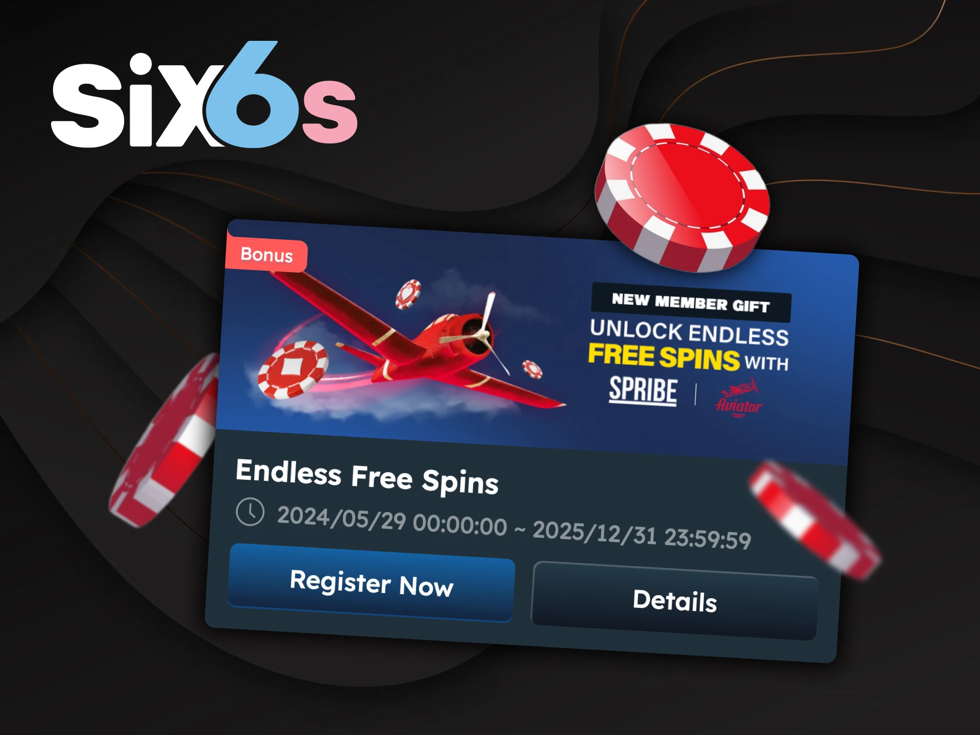 Take the opportunity to win big thanks to the Six6s bonus.